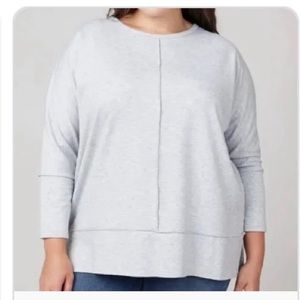 Spanx 3/4 sleeve dolman sleeve gray tunic top